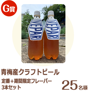 青梅産クラフトビール 25名様